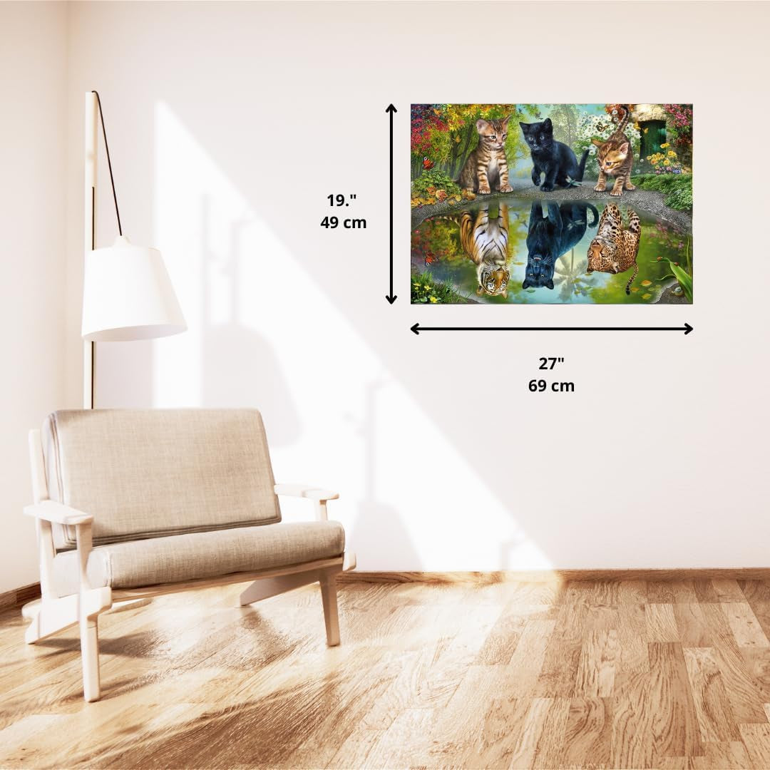 Schmidt Spiele 57392 Dream Big, pisici, puzzle jigsaw 1000 piese Puzzle Naty Shop