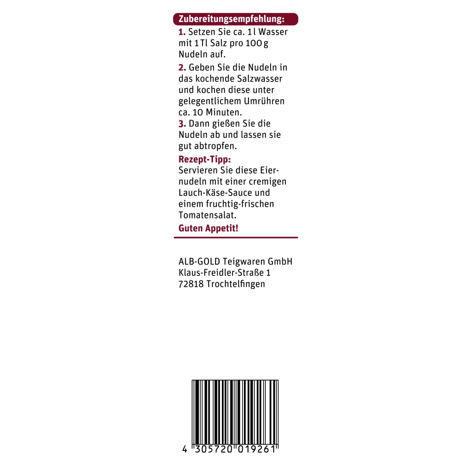 tegut... Tagliatelle all'uovo Onde - Tagliatelle a nastro, 1 x 500 g