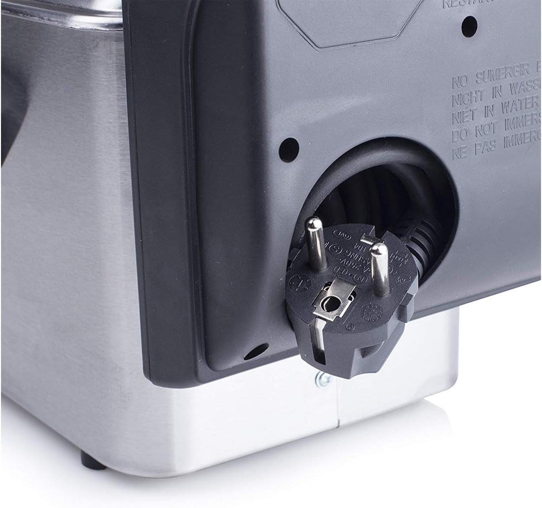 Friggitrice Tristar in acciaio inox - Con capacità di 2 litri, funzione zona fredda e termostato regolabile fino a 190°C, FR-6919, argento Elettrodomestici Naty Shop