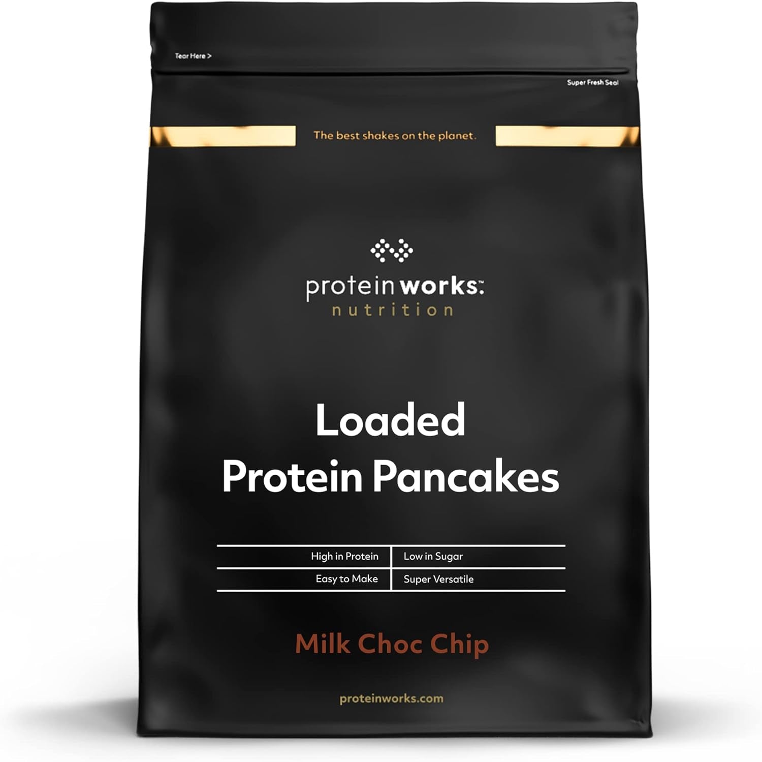 Protein Works - Pfannkuchen proteico caricato | Premium Pfannkuchen Mischung | Frittelle Eiweiß | Pancake Proteici | 8 porzioni | Naturale | 500G Miscela per panificazione e cottura Naty Shop 500 G (1Er Pack) Natürlich