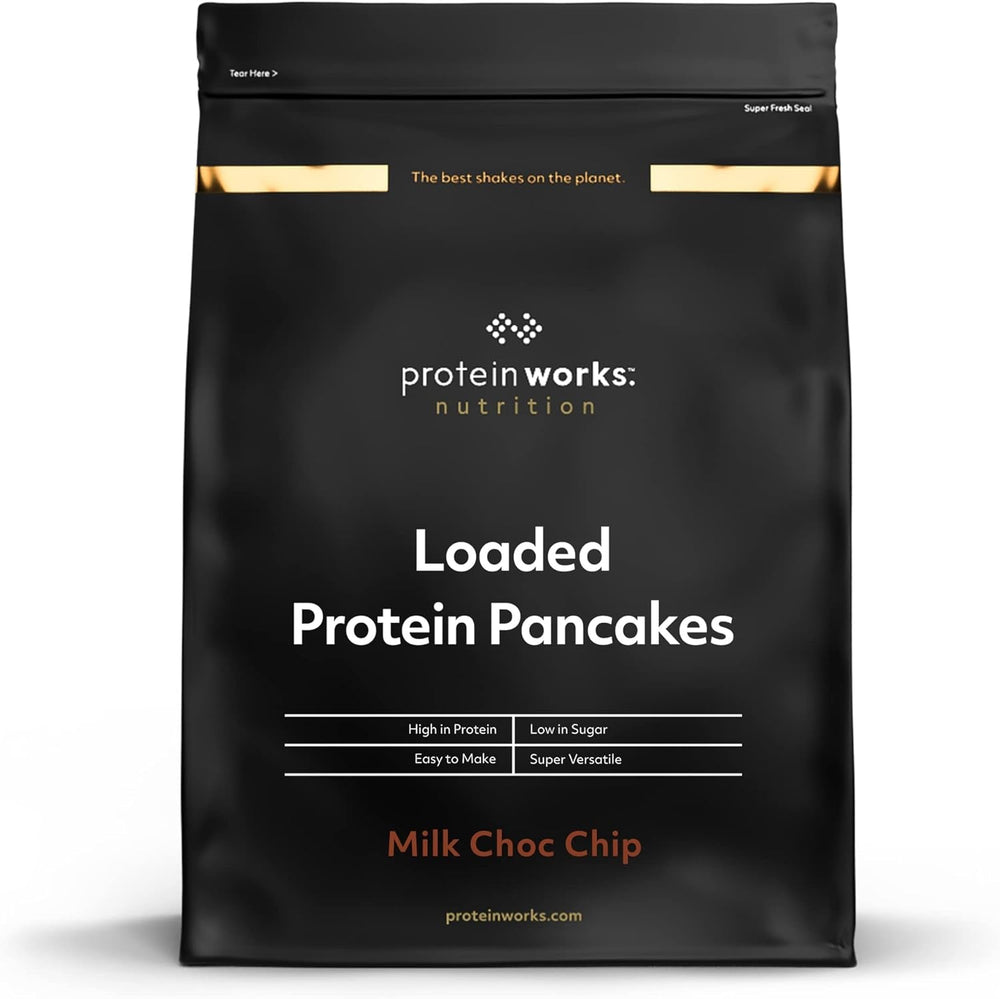 Protein Works - Pfannkuchen proteico caricato | Premium Pfannkuchen Mischung | Frittelle Eiweiß | Pancake Proteici | 8 porzioni | Naturale | 500G Miscela per panificazione e cottura Naty Shop 500 G (1Er Pack) Natürlich