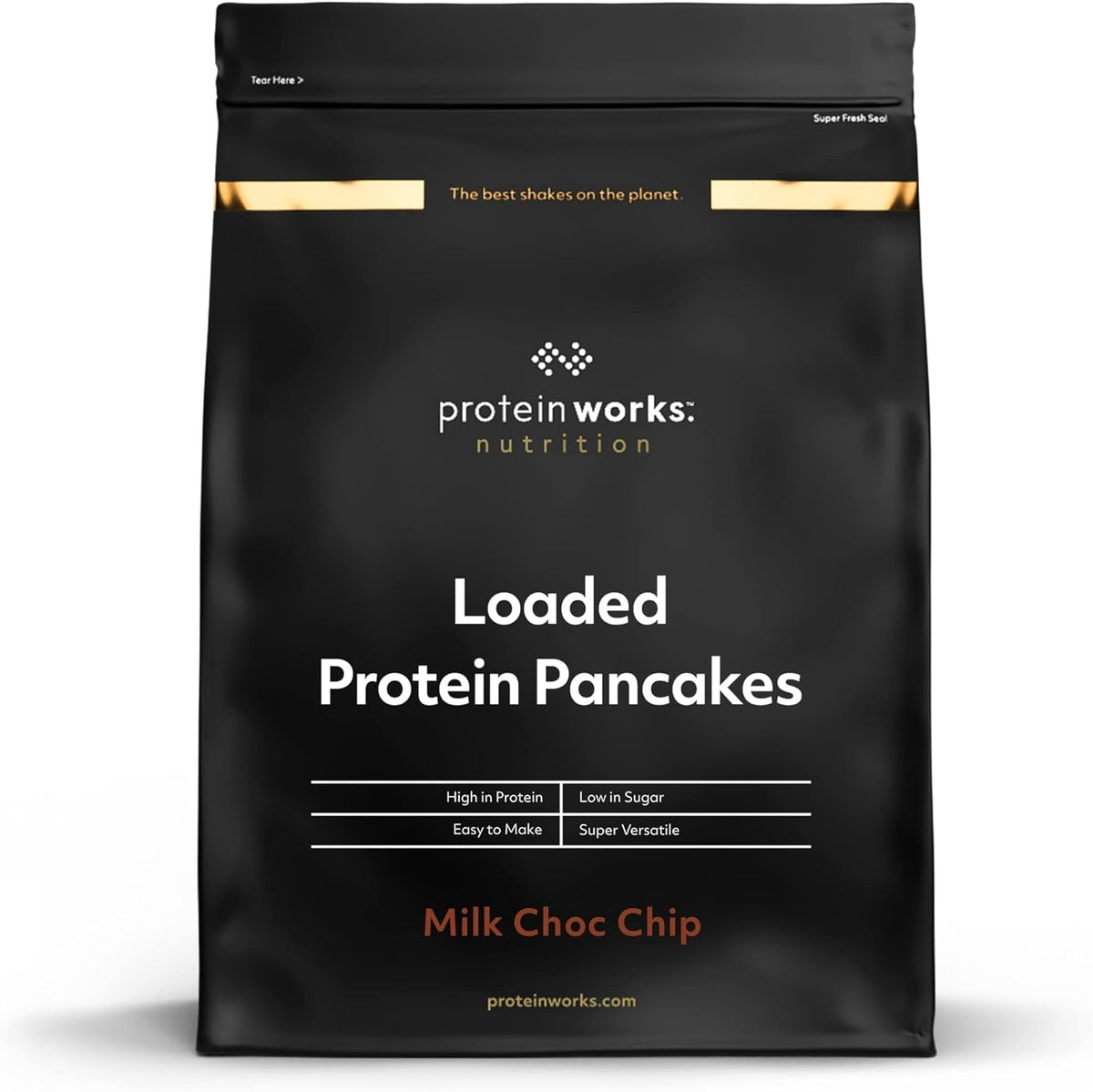 Protein Works - Pfannkuchen proteico caricato | Premium Pfannkuchen Mischung | Frittelle Eiweiß | Pancake Proteici | 8 porzioni | Naturale | 500G Miscela per panificazione e cottura Naty Shop 500 G (1Er Pack) Natürlich