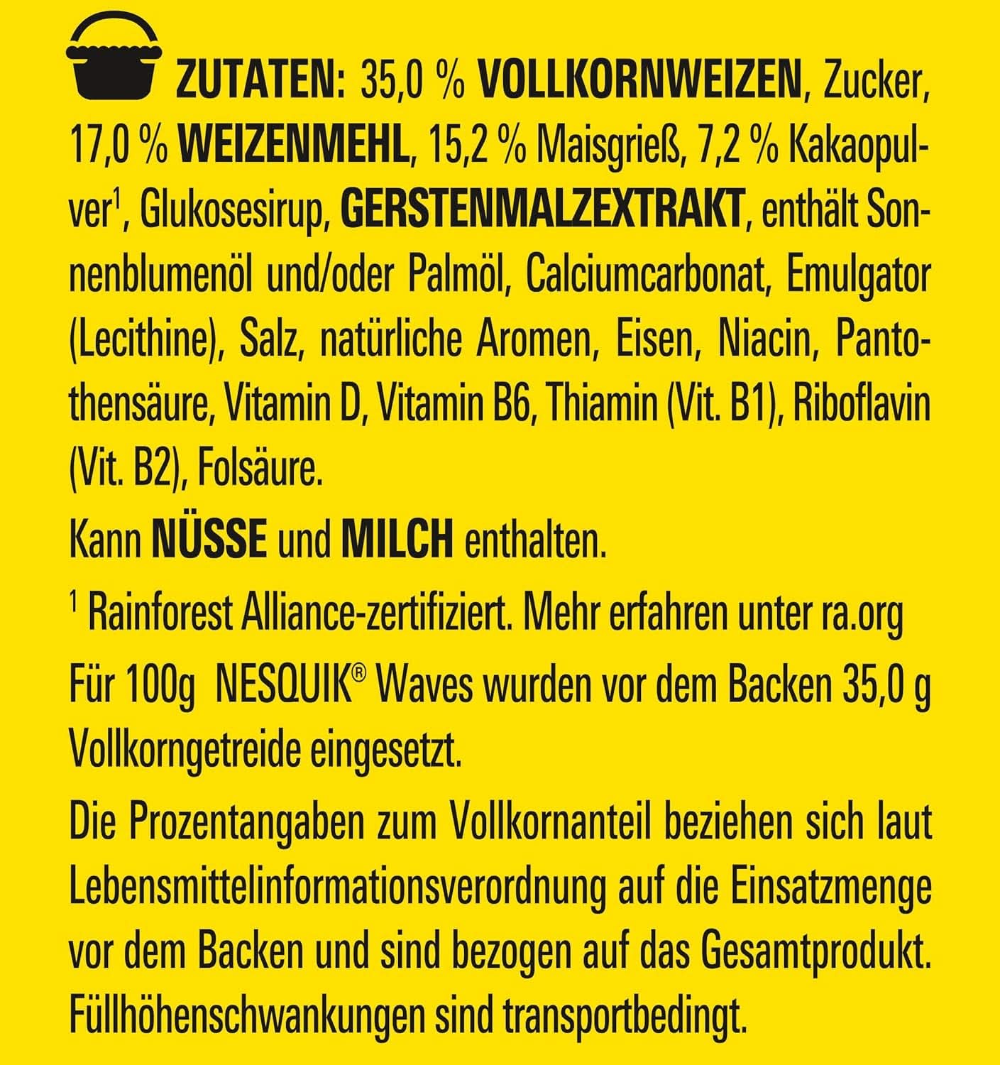 Nesquik Choco Waves, colazione croccante con onde di cioccolato, 330 grammi Cereals Naty Shop