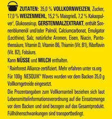 Nesquik Choco Waves, colazione croccante con onde di cioccolato, 330 grammi Cereals Naty Shop