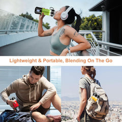 Topesct Tragbarer Mixer, Smoothie Maker to Go– Mobile Standmixer/Elektrischer Mini Saftmixer Sechs Klingenin 3D-Anordnung Für Hervorragendes Mixen, 13Oz USB Wiederaufladbarer Juicer (Nero) Kitchen Naty Shop