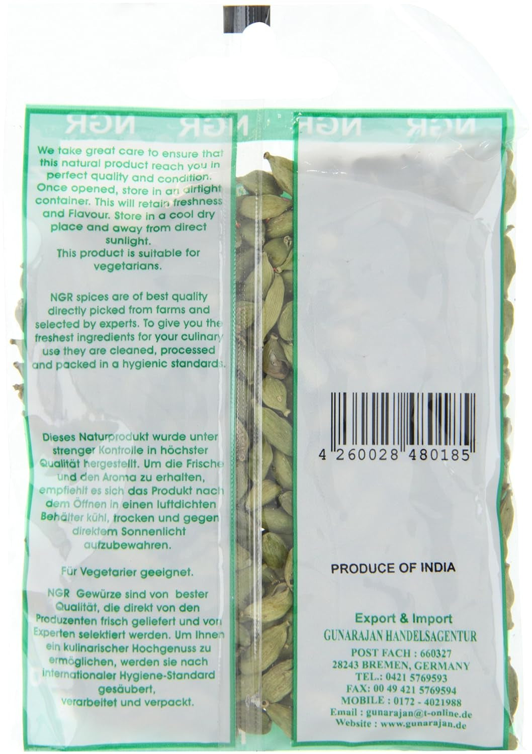 Cardamomo, verde, intero, 50g (1 confezione da 50g)