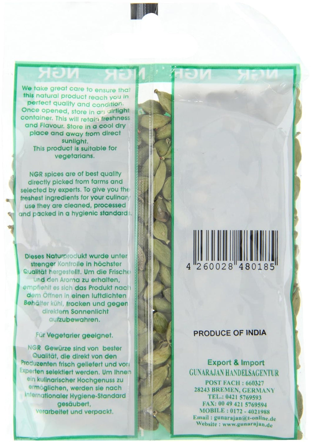 Cardamomo, verde, intero, 50g (1 confezione da 50g)
