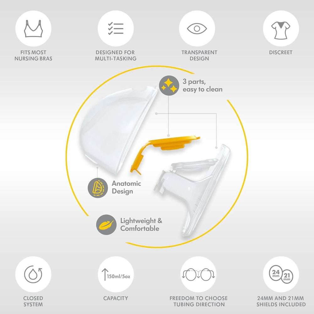 Tiralatte manuale Medela Harmony - Design svizzero compatto con protezioni Personalfit Flex e tecnologia Medela 2-Phase Expression Accessori Alimentazione e Allattamento Bebe Naty Shop