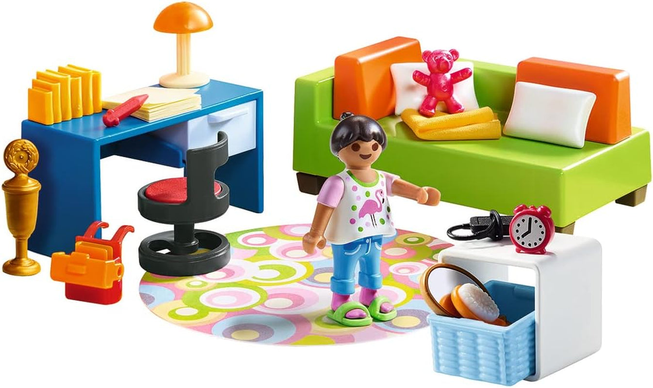 PLAYMOBIL casa delle bambole 70209 Stanza dei giovani con figura di ragazza e accessori, da 4 anni Case delle bambole Naty Shop