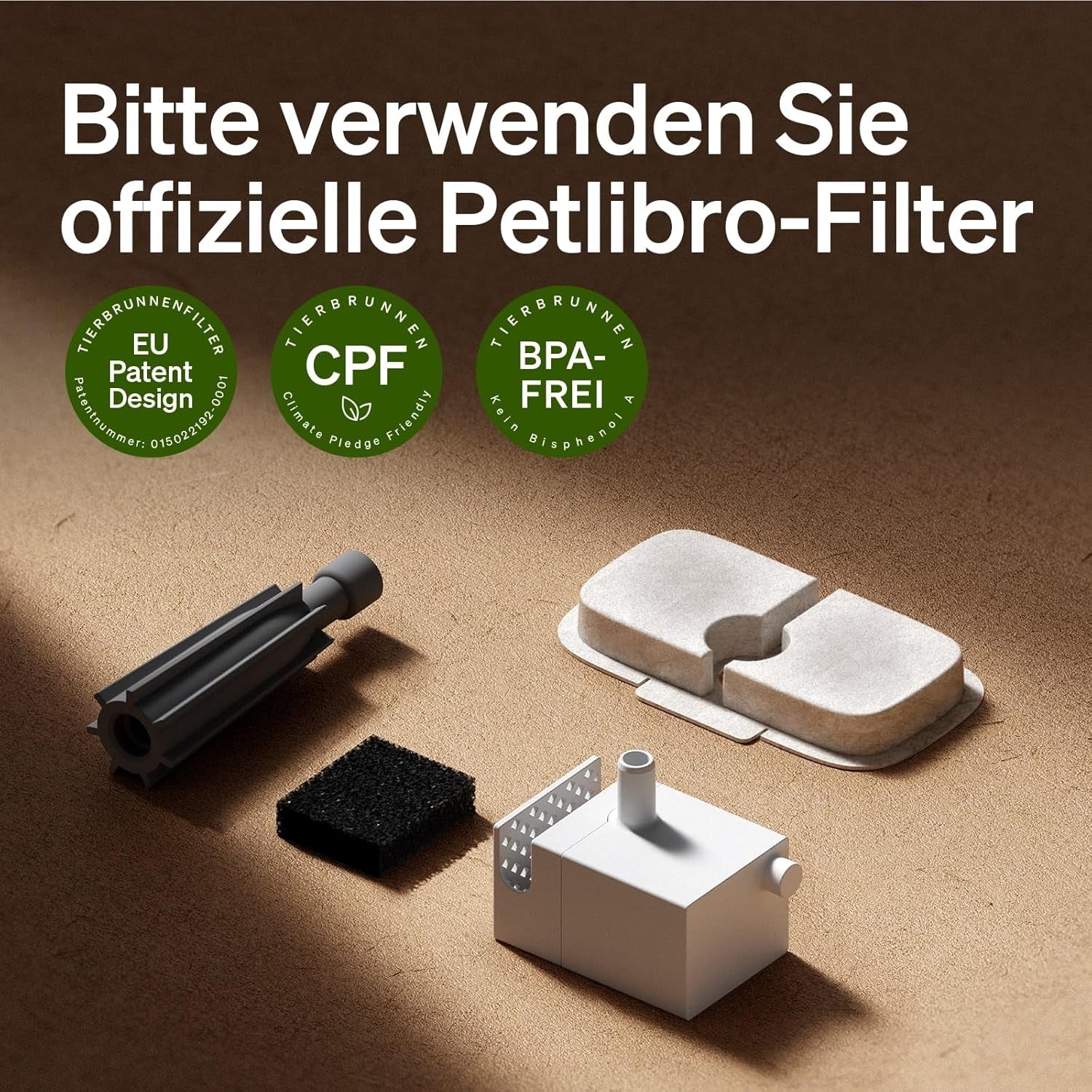 PETLIBRO Filtro Katzenbrunnen 8er Pack per Dockstream Trinkbrunnen per Katze PLWF005, PLWF115, PLWF105, PLWF305, 4-Monats-Set PETLIBRO Trinkbrunnen Filtro Ersatzfilter per Katzentrinkbrunnen