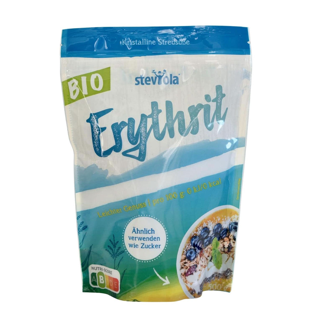 Steviola | Dolcificante alla stevia | Dolcificante senza calorie, 300 grammi Naty Shop Dolcificanti Eritritolo bianco biologico, 500 grammi