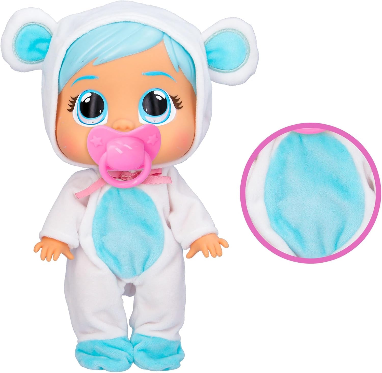 Păpușa Cry Babies Loving Care Kristal, păpușă bebelușă Kristal Loving Care cu 3 accesorii pentru joaca de-a doctorul, îngrijire și îngrijire, plânge cu lacrimi adevărate, jucărie pentru copii de la 18 luni