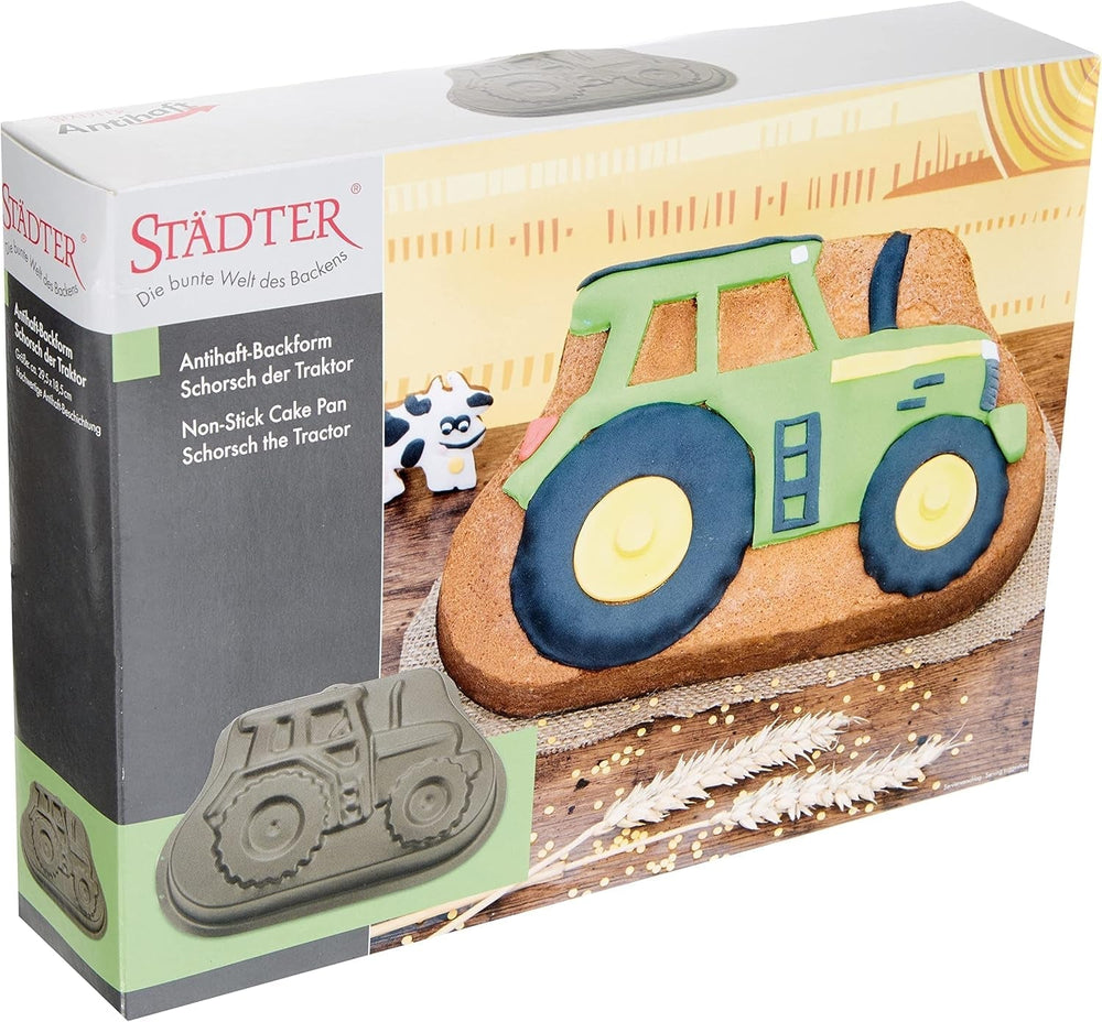 Staedter - Motivbackform Emil Der Igel - Hochwertige Antihaftbeschichtung - PFAS Frei Stampi e teglie per dolci Naty Shop Motivbackform Traktor