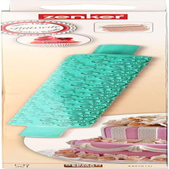 Zenker Fondant-Prägerroller 31 cm CANDY, Rollstab aus Kunststoff, Teigrolle für die Dekoration von Zuckergebäck, Zuckerguss, Fondant, Kuchen (Colore: Ice Blue), Menge: 1 Stück, 31 x 5 x 5 cm