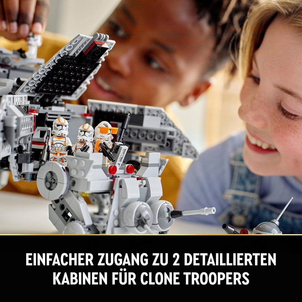 LEGO Star Wars At-Te Walker Modello giocattolo mobile Set di minifigure che include 3 Clone Trooper, droidi da battaglia e Droide ragno nano 75337 Set di costruzione Acquista il negozio LEGO