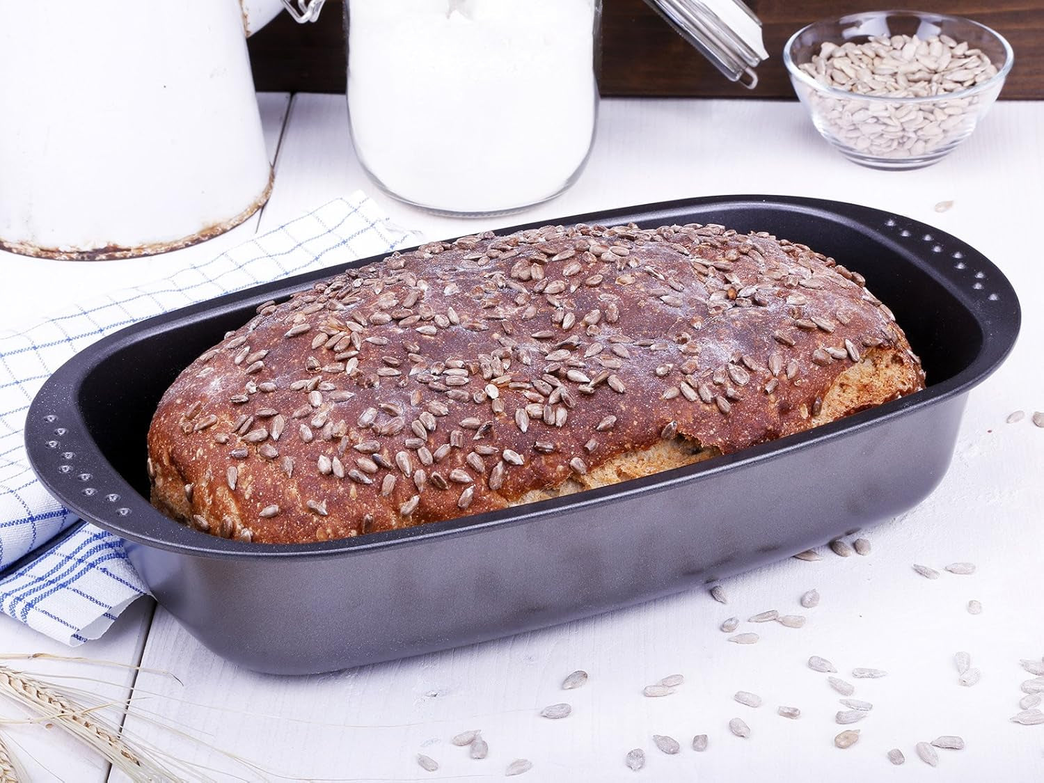 Chg 9942-04 Bratenform Mit Deckel, Antihaftbeschichte, Antracite-Metallico, 37 X 20 X 7 Cm Stampi e teglie da forno Naty Shop