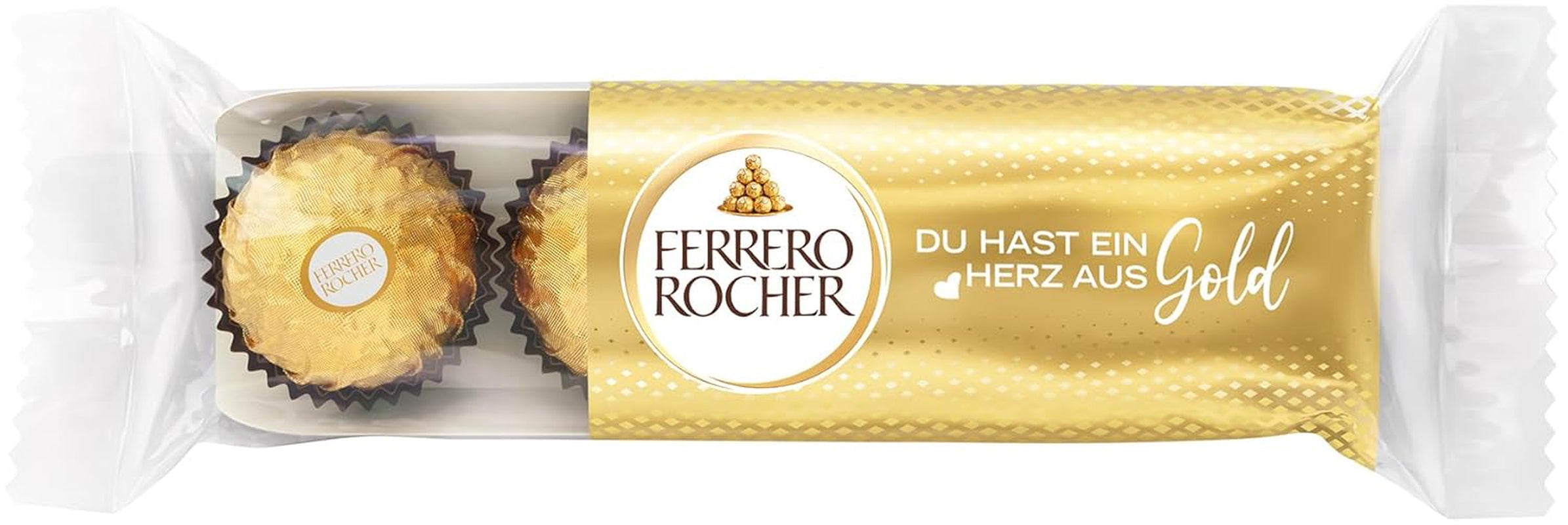 Ferrero Rocher - Specialità Praline alla Nocciola Croccanti e Cremose - Regalo di San Valentino per Lui e per Lei - 16 Confezioni da 4 Praline Individuali