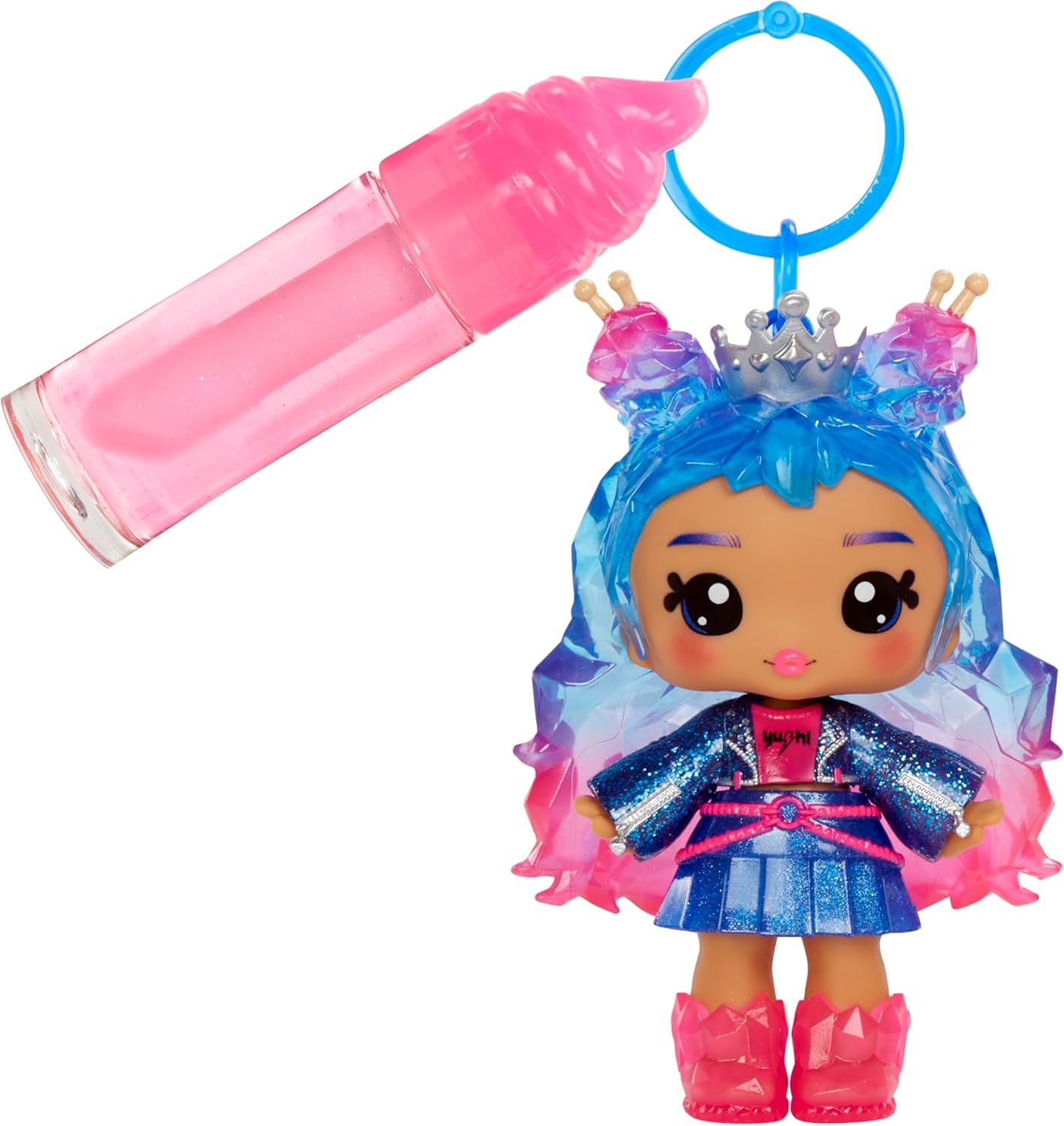 Yummiland Lip Gloss Doll - Roxie Crystal Candy - Inklusive DIY Lipgloss-Set, Geeignet für Kinder ab 4 Jahren, Rosa, Series 2