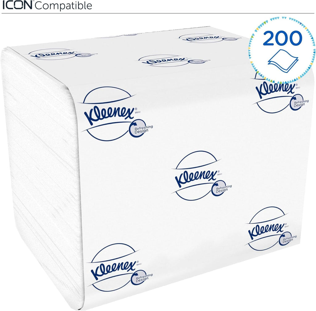 Hârtie igienică Kleenex cu o singură foaie 8408, hârtie igienică cu 2 straturi în pachete vrac, Fabricată din hârtie certificată Fsc, 36 pachete X 200 foi (7.200 foi)