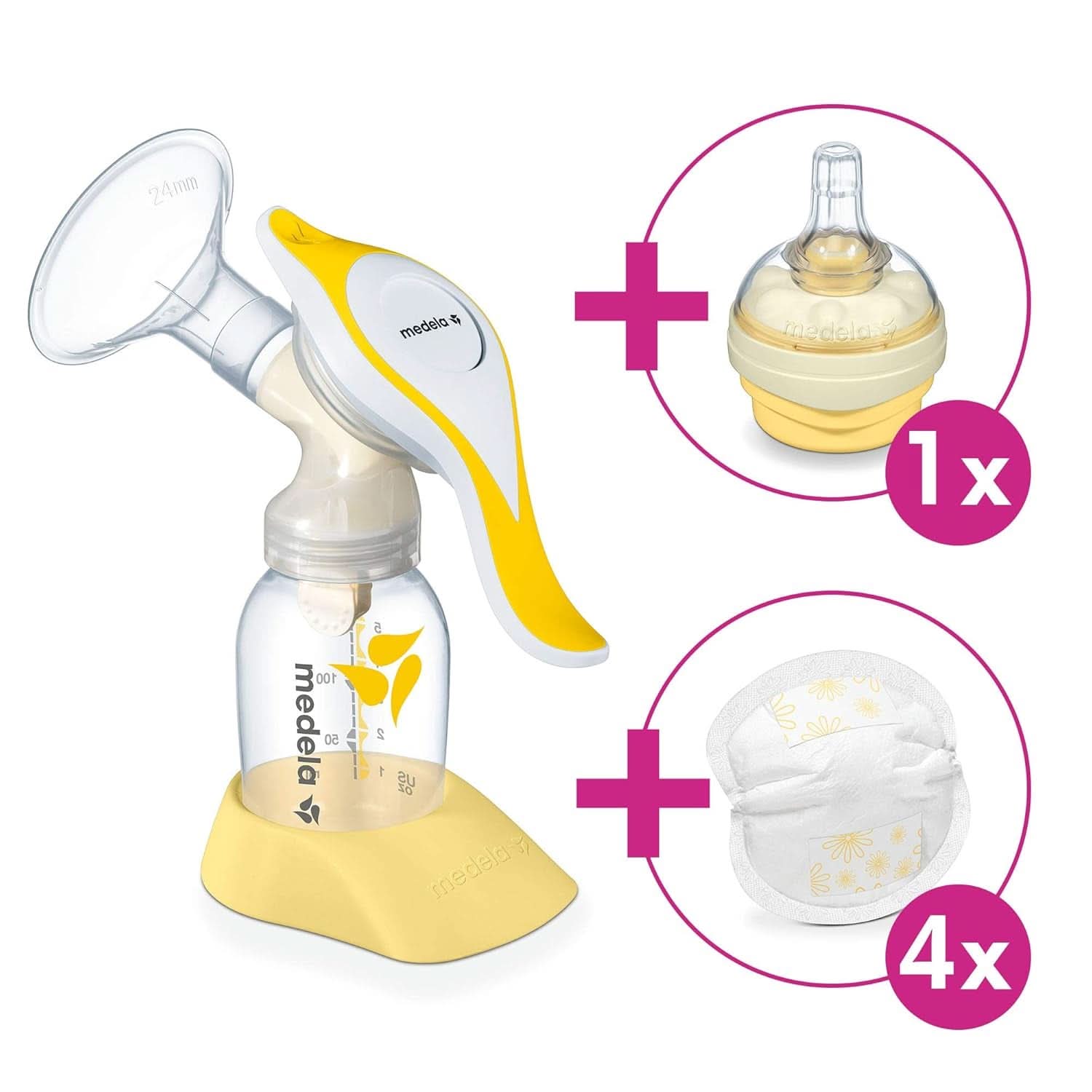 Medela Harmony Handmilchpumpe, Mit Calma-Sauger Und Stilleinlagen Accessori Alimentazione e Allattamento Bebè Naty Shop