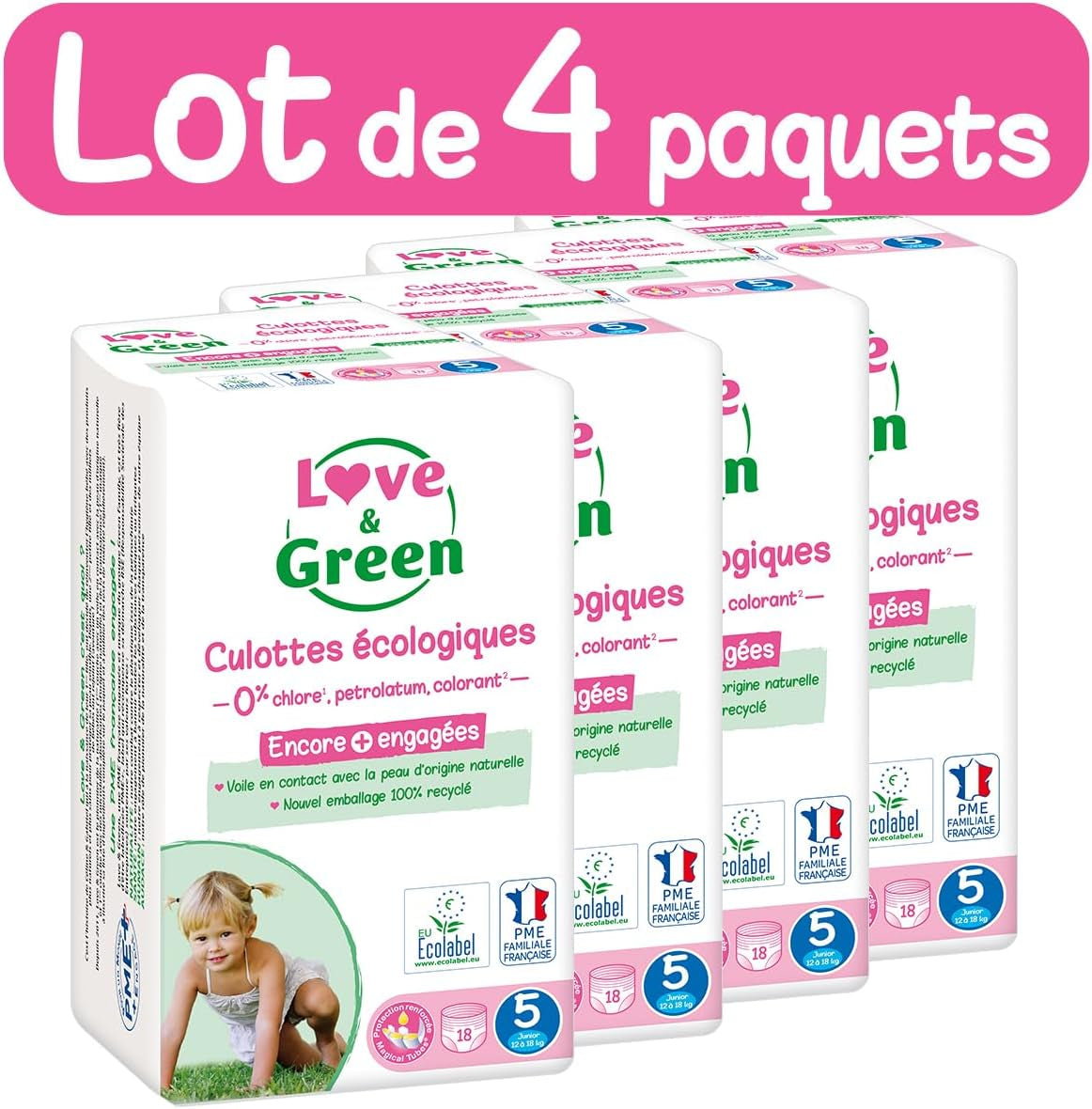 - Gesunde und ekologischen Diadeln Größe 6 (+16 kg), 1-Monatspackung (72 Pants) — saugfähig, auslaufsicher und frei von unerwünschten Inhaltsstoffen (L'imballaggio può variare)