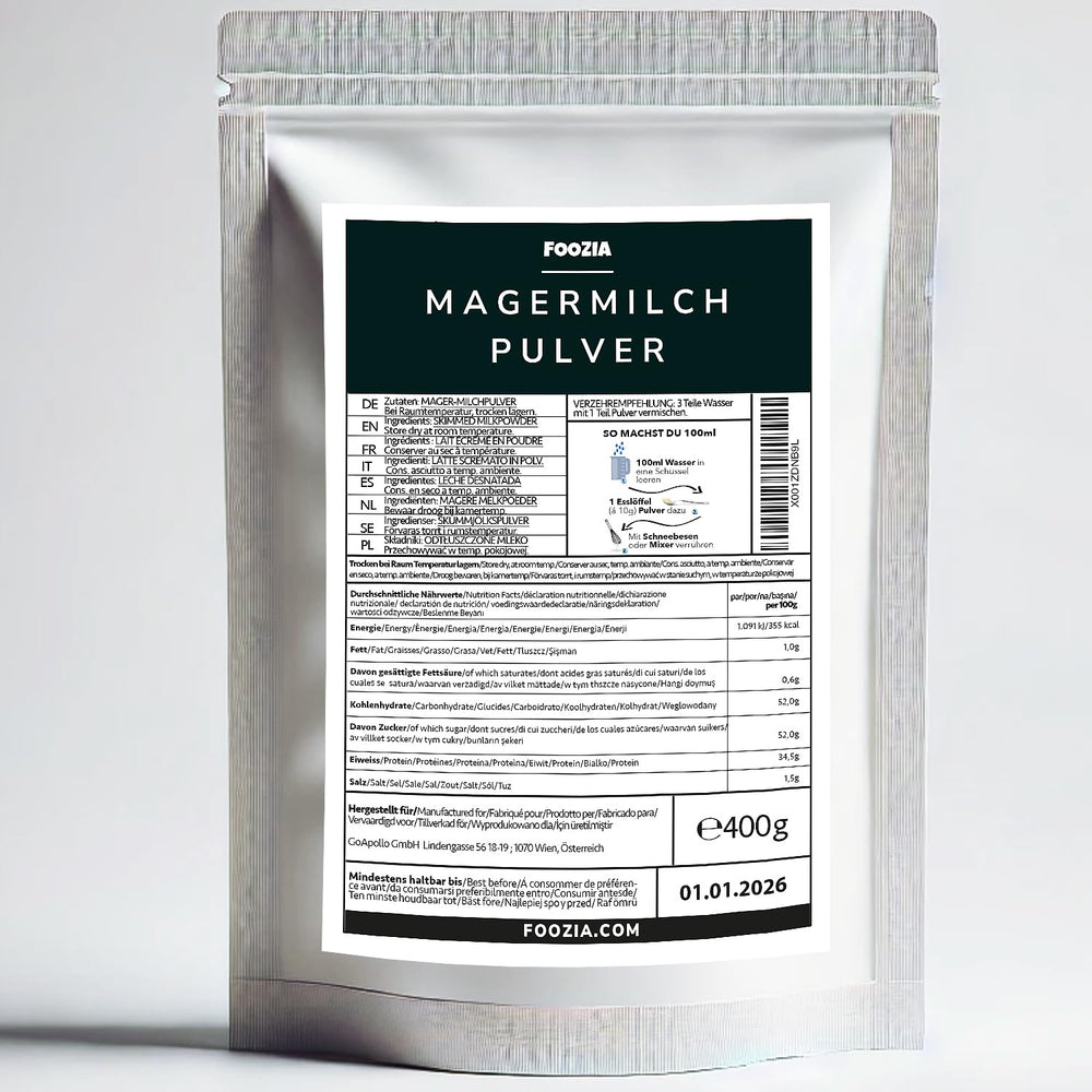 Magermilchpulver Milchpulver Aus Reiner Frisch Milk Hergestellt 400g von Foozia