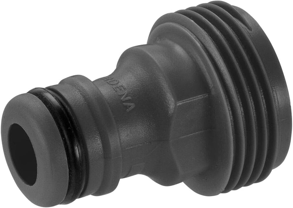 Adaptor pentru dispozitive Gardena: Conexiune la sistemul original Gardena pentru dispozitive de irigare cu filet interior, potrivit pentru filet de 26,5 mm (G 3/4"), ambalat (2921-20), Negru