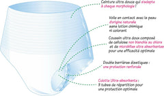 Intimo assorbente adulto ipoallergenico ed ecologico, taglia M, 8 pezzi