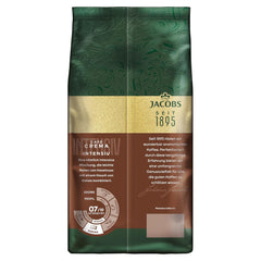 Jacobs Kaffeebohnen Café Crema Intense, intensiv mit Kakao- & Nussnote, geröstet in Bremen, Intensität 7/10, Kaffee ganze Bohnen, 1 kg