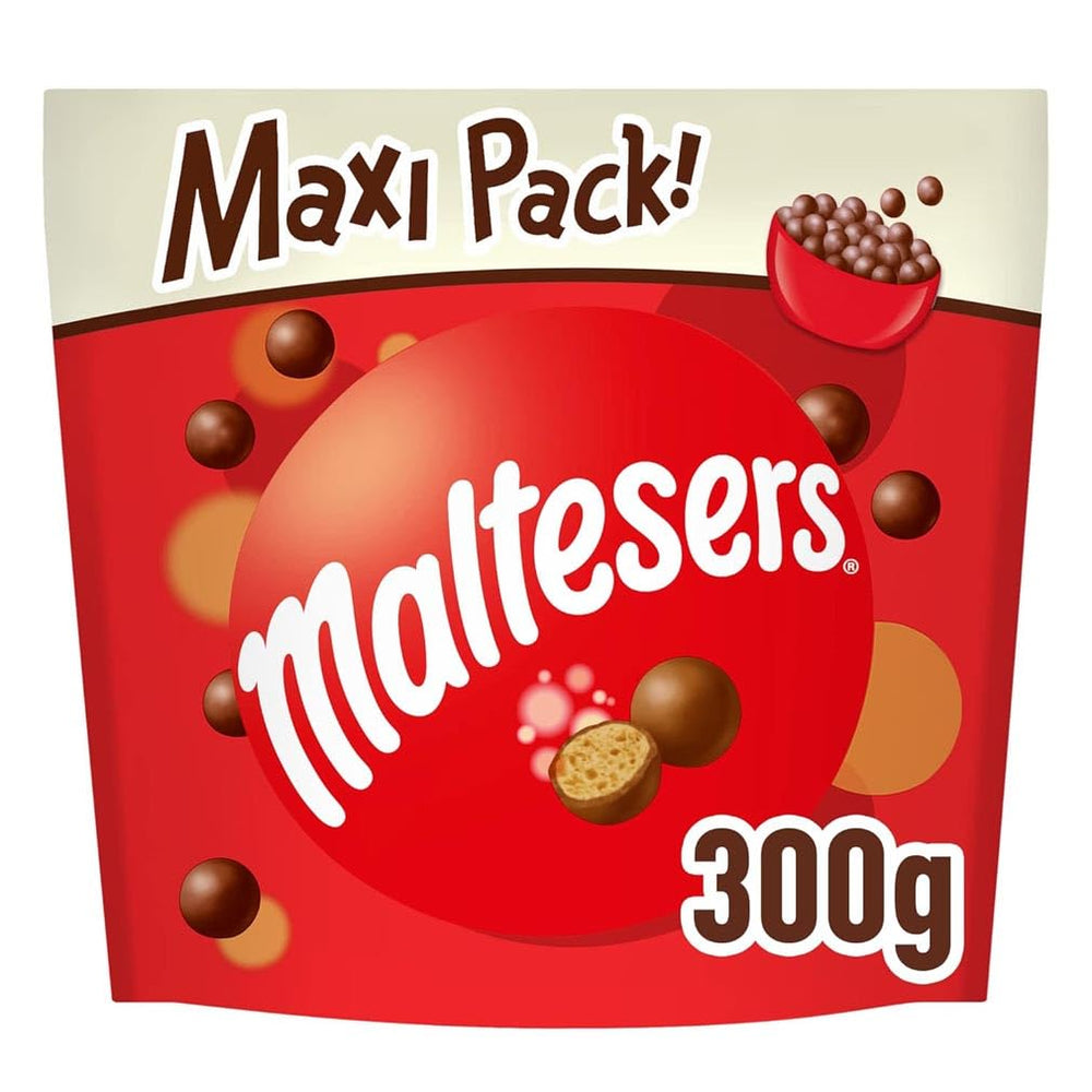 Maltesers, palline di cioccolato dal cuore croccante e leggero, spuntino arioso al cioccolato, 1 confezione (1 x 300 g)
