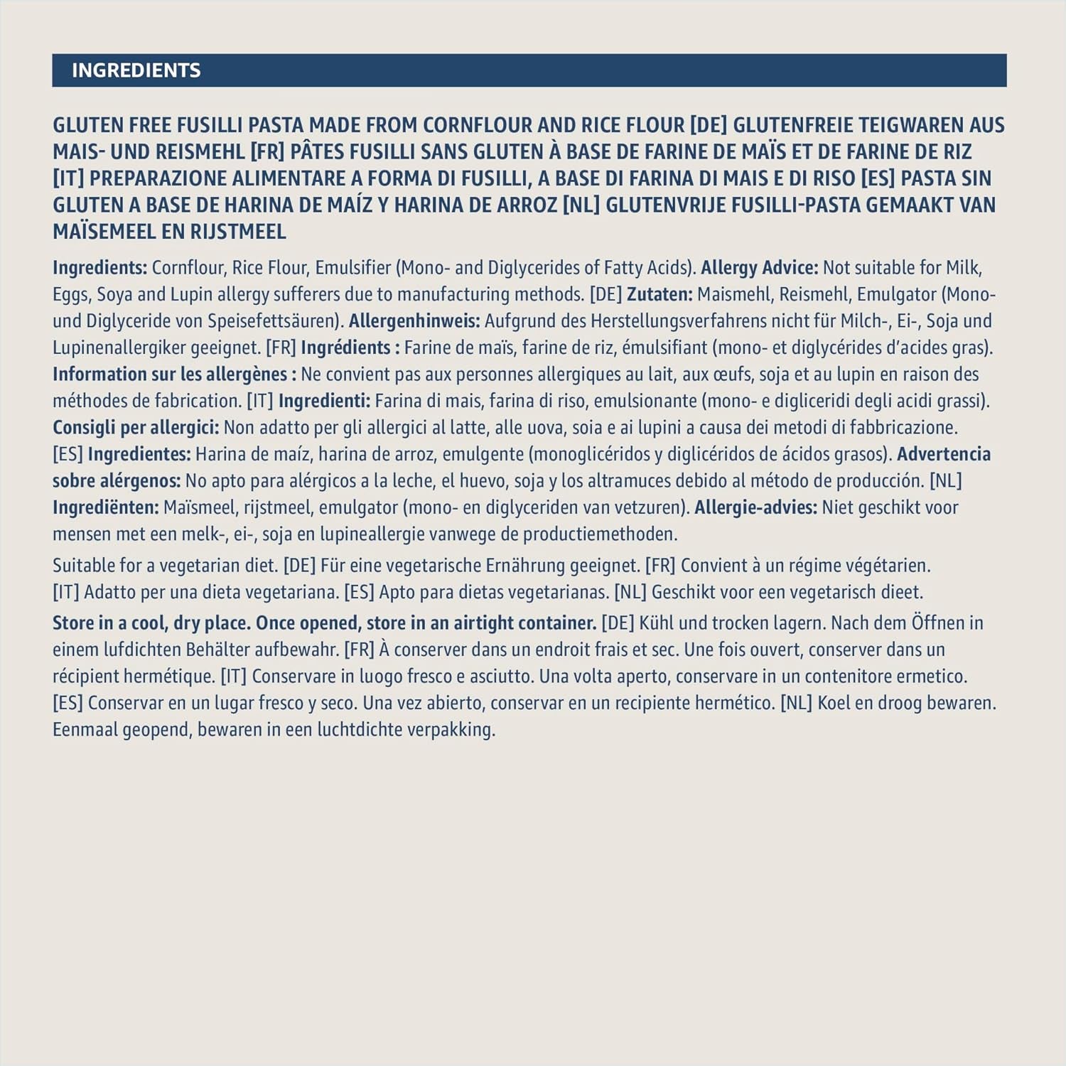 da Amazon fusilli senza glutine, 500g