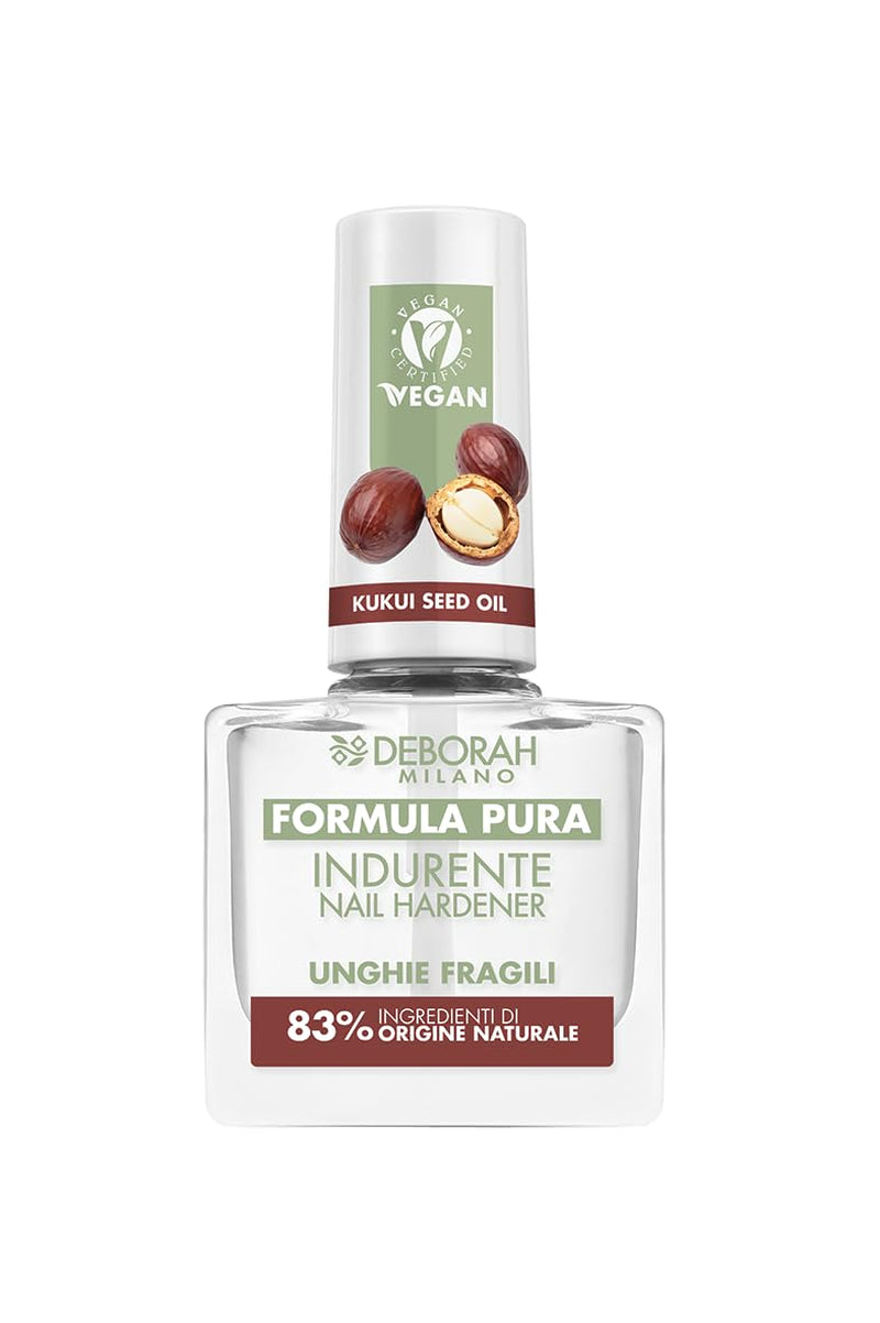 Milano Formula Pure Treatment Smalto All in One, vegano, per base e top coat, con estratto di limone, rivitalizza e riduce l'ingiallimento, 8,5 ml