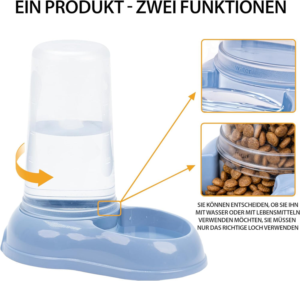 Ferplast Futter- oder Wasserspender für Hunde und Katzen AZIMUT 600 Futtertrog Acqua 0,6 litri, Rutschfester Boden, 12,5 x 19 x H 19,5 cm Blu