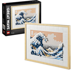 LEGO 31208 Art Hokusai – Große Welle, 3D Japanische Wanddeko, Bastelset, gerahmte Ozean-Leinwand, Hobbys für Erwachsene, DYI, Home- und Büro-Deko