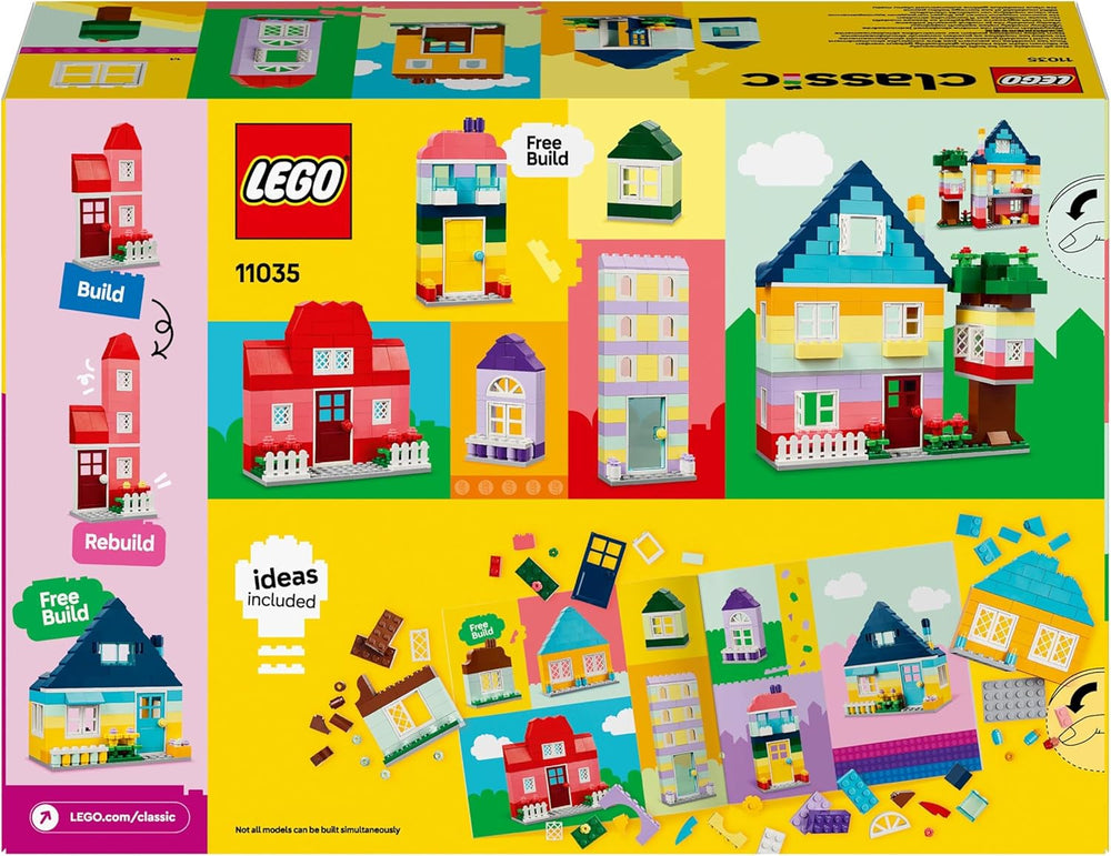 Case creative LEGO Classic, set di mattoncini da costruzione per bambini, giocattolo da costruzione da 850 mattoncini, giocattolo da costruzione con accessori, regalo per ragazzi e ragazze di 4 anni 11035 Set da costruzione Beuche den LEGO-Store