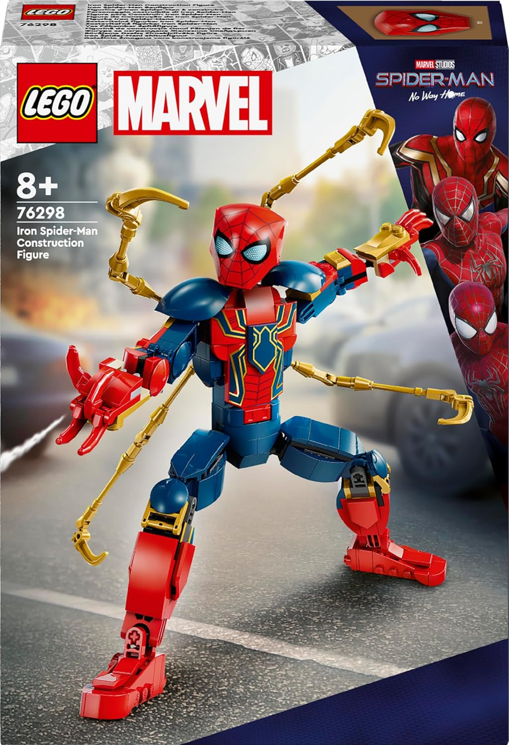 LEGO Marvel Iron Spider-Man Mattoncini da costruzione Supereroe Action Toy per bambini 8+ Set di armature per ragazzi e ragazze Modello costruibile Avengers Idea regalo per i fan dei film Marvel 76298 Set di costruzioni Beuche den LEGO-Store