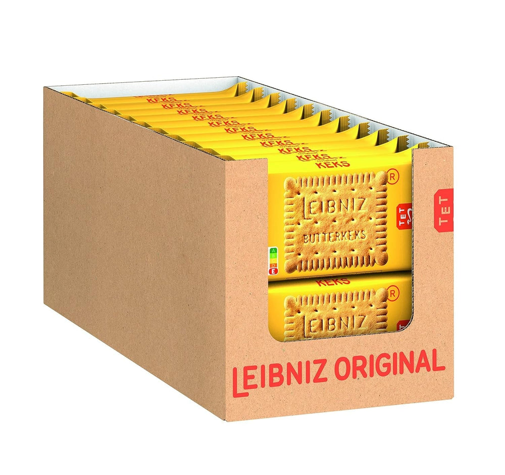LEIBNIZ Biscuiți cu unt originali, pachet de 22 de gustări, biscuiții cu unt numărul 1, biscuiți crocanți într-un pachet mare practic (22 x 50 g), perfecți pentru călătorii