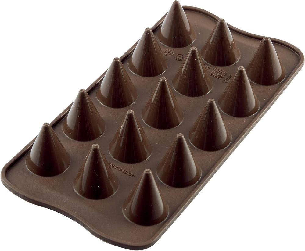 Stampo Praline in Silicone Silikomart Cono Ø 2,6 x H 2,8 cm, 7,5 ml, 15 cavità (SCG20) Cucina Naty Shop Scg20 Coni