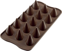 Stampo Praline in Silicone Silikomart Cono Ø 2,6 x H 2,8 cm, 7,5 ml, 15 cavità (SCG20) Cucina Naty Shop Scg20 Coni