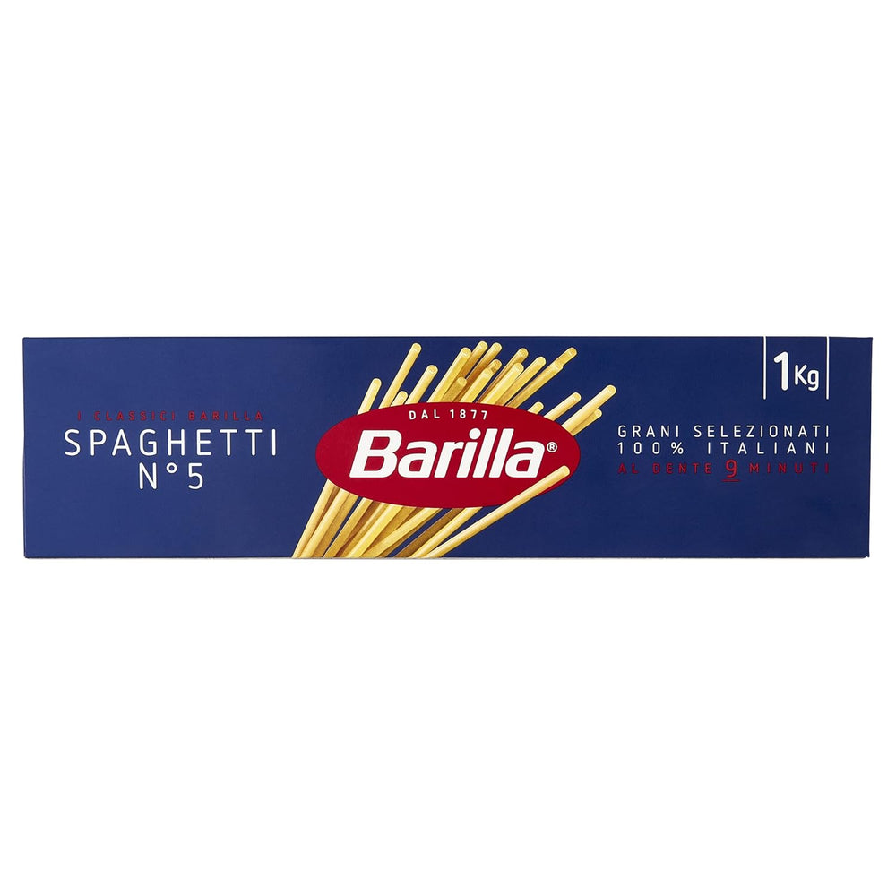Spaghetti Classici Barilla N.5 pasta di semola di grano duro di alta qualità, sempre al dente (1 x 1 kg)