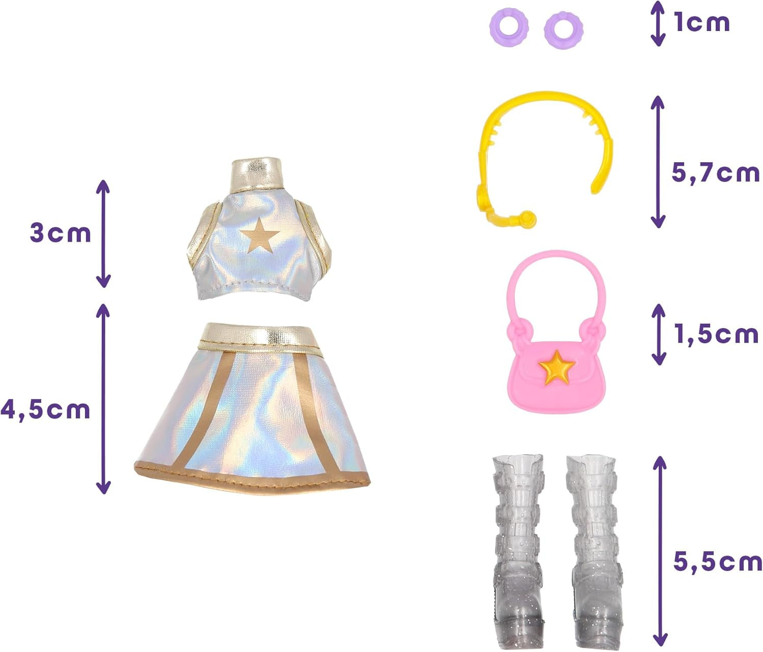 K-POP Idol Puppe Yuni Modepuppen K-Pop Moonlight-Stil, rosa geflochtenes Haar. 3 Accessoires zum Kreieren von Outfits Kinder ab 3 Jahren