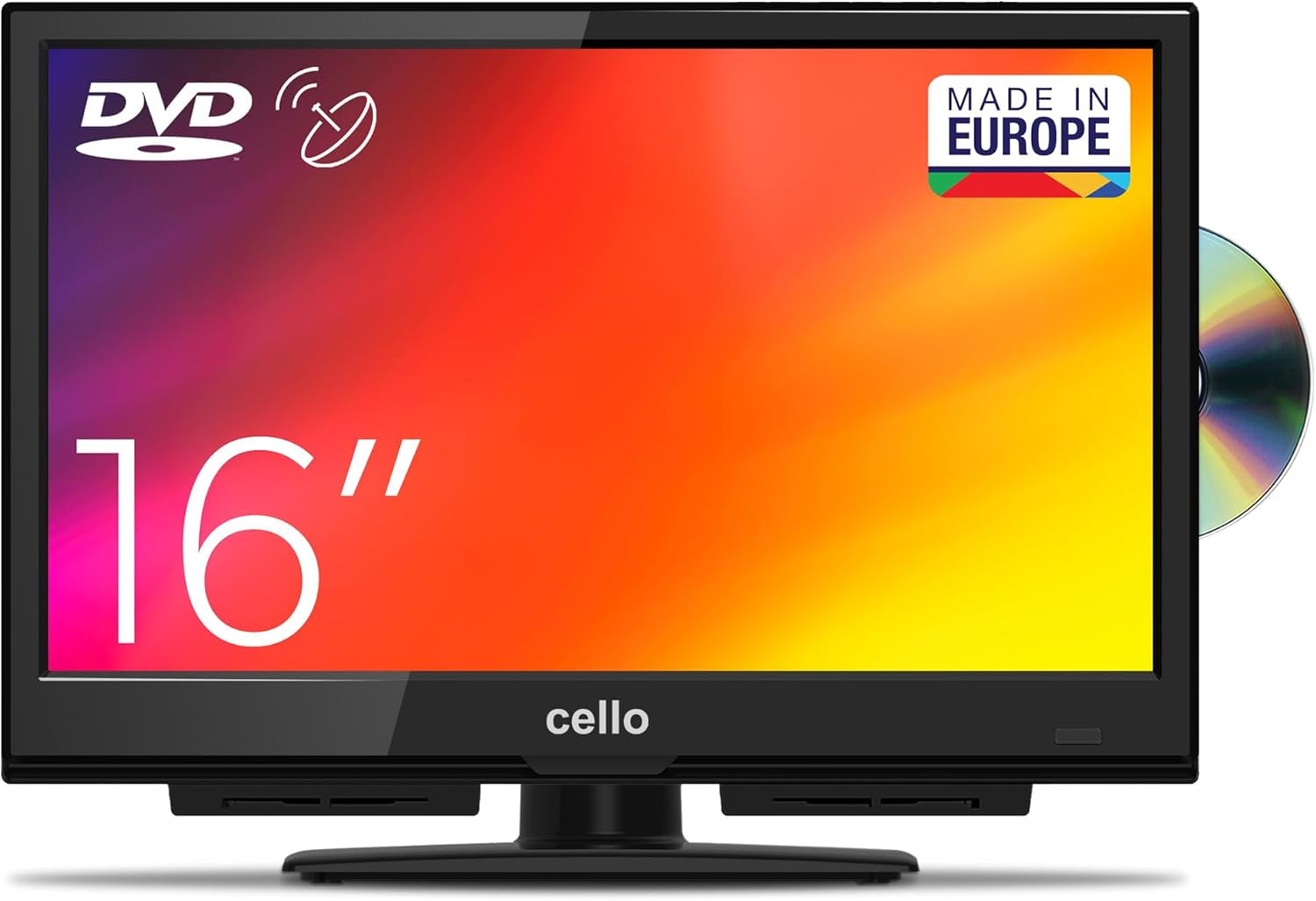 Televizor inteligent Cello C2224WSH de 22 de inci, fără ramă, alimentat de la rețea, LG WebOS, Freeview Play, FreeSat, Bluetooth, difuzoare Pitch Perfect, ideal pentru bucătărie, dormitor sau camere mici