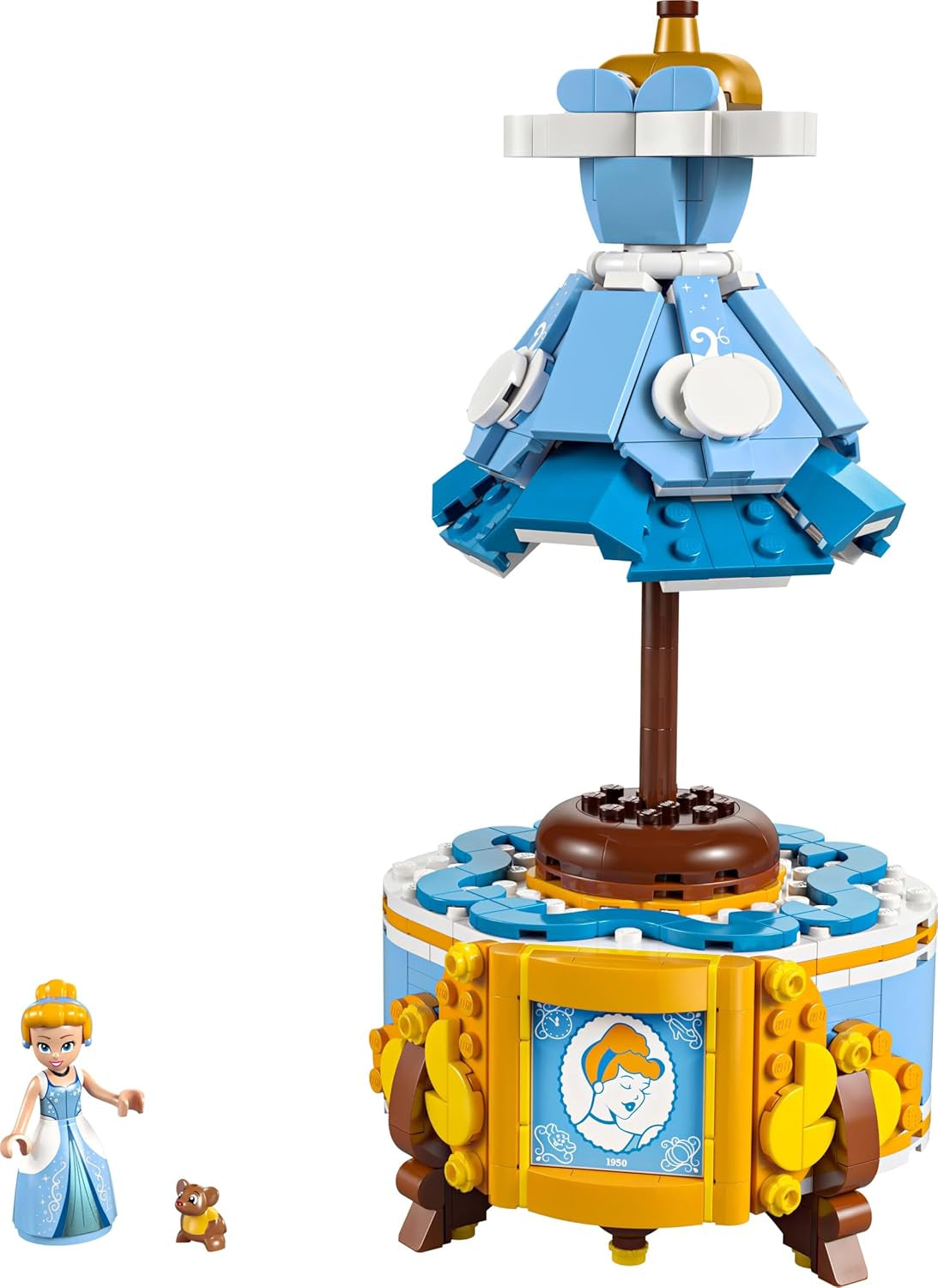Vestito LEGO® Disney Princess Cenerentola, giocattolo per ragazzi e ragazze dai 9 anni - include una gruccia, una mini bambola di Cenerentola e una figura del topo - Creative Playset 43266 Set da costruzione Beuche den LEGO-Store