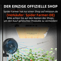 Lampada da coltivazione LED dimmerabile Spider Farmer SF1000 a spettro completo, diodo Samsung LM301H EVO, kit tenda da coltivazione completa 70x70x160 cm, set tenda da coltivazione idroponica, sistema di ventilazione