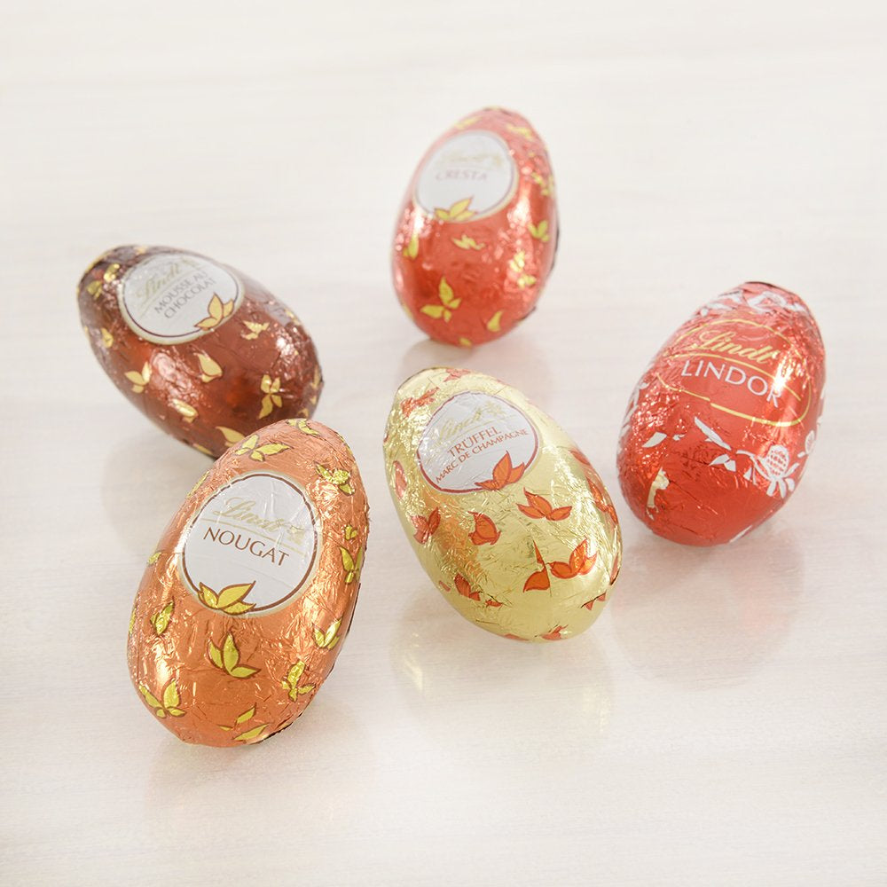 Miscela speciale di cioccolato | 2x180 g | Uova di latte intero in cinque varietà con e senza alcool (Uova Marc de Champagne e tartufi di cioccolato | 3 x 90 g)