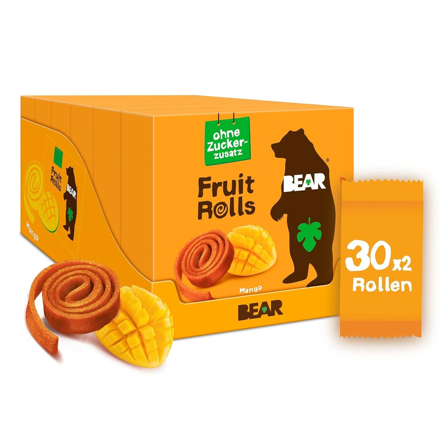 BEAR panini alla frutta con fragole, ingredienti 100% naturali, 30 x 20 grammi Prodotti disidratati Naty Shop Mango