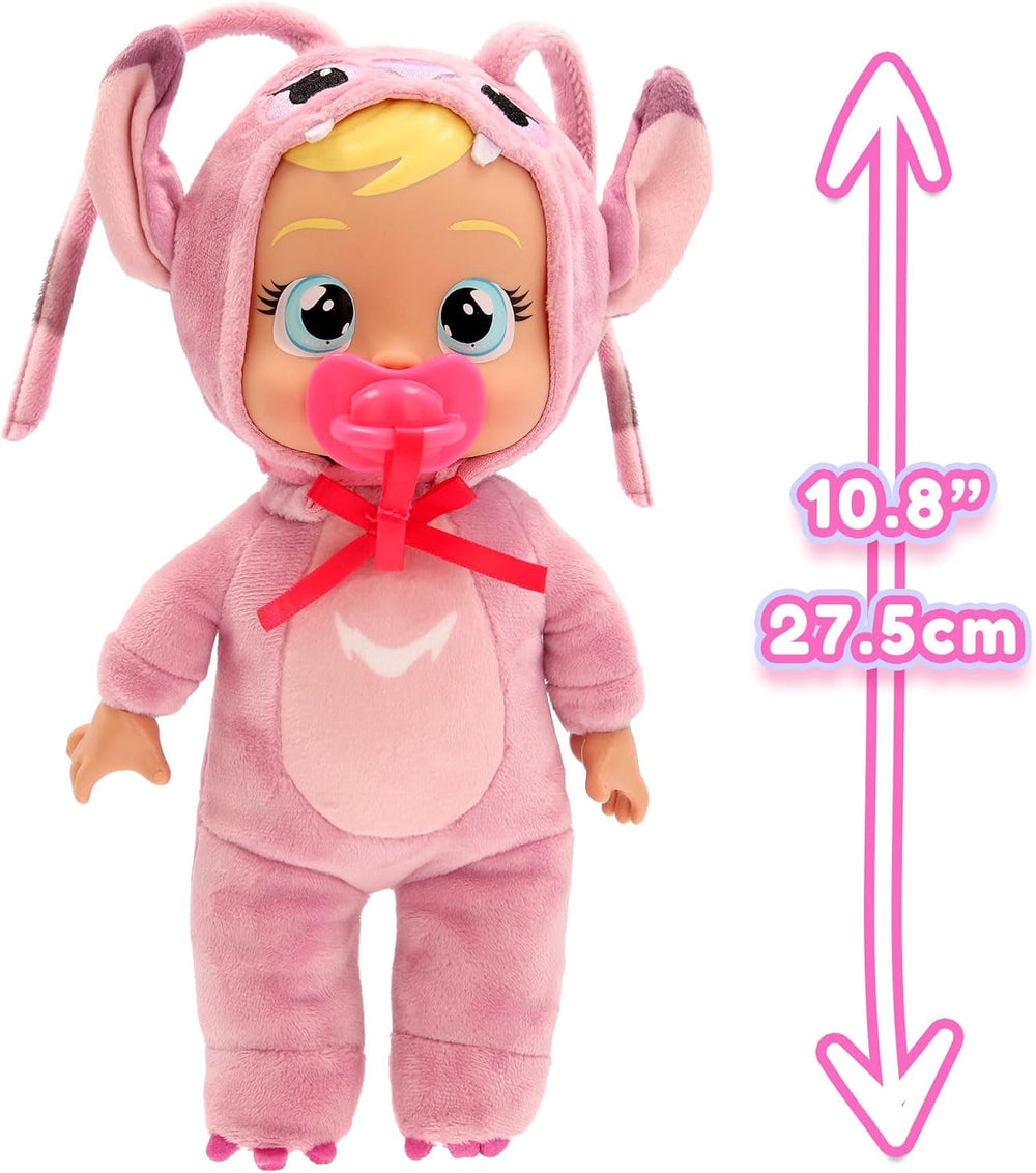 CRY Babies Tiny Cuddles Disney Angel, Babypuppe Inspiriert von Angel von Disney Lilo&Stitch, mit 3 Accessoires, Pflegen und Umsorgen, sie weint echte Tränen, Kinder ab 18 Monaten