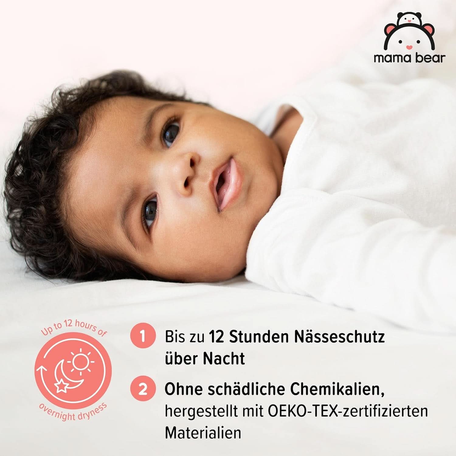 Pannolini Mama Bear Disney, taglia 5 (12-17 kg), bianco, 70 pezzi Mamma e Bambino Naty Shop