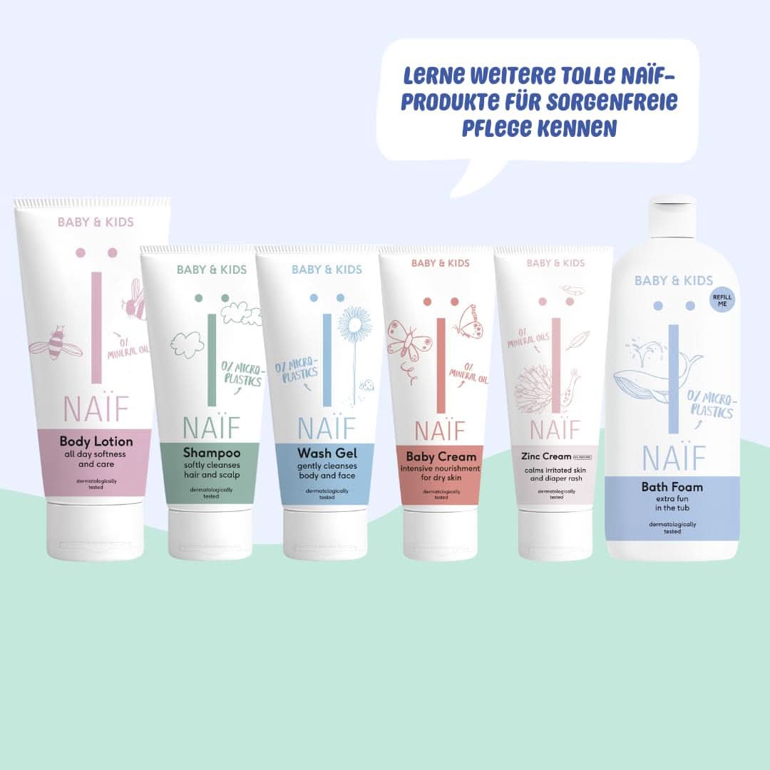 Gel lavante nutriente Naïf - Per neonati e bambini - Ingredienti naturali - 100% vegano - 200 ml Mamma e Bambino Naty Shop