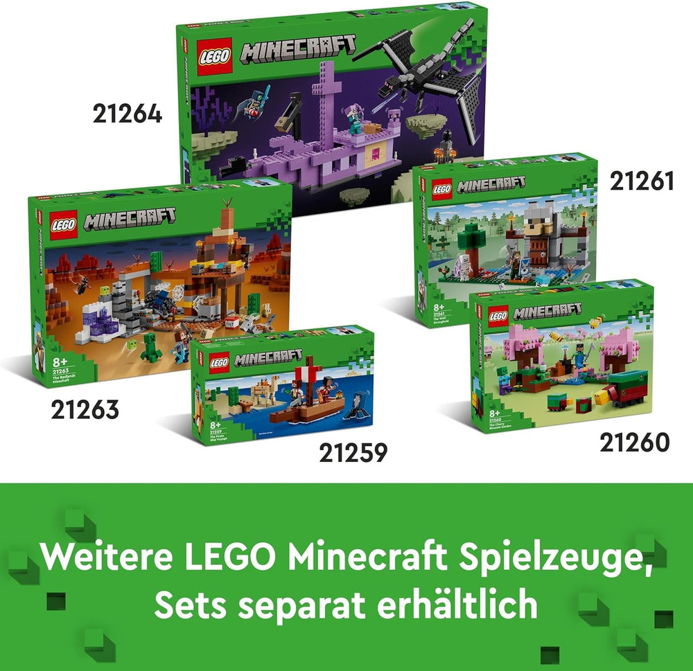 LEGO Minecraft Frutteto in Fiore di Ciliegio Giardino Giocattolo da Esplorare con Sunny, Sniffer, Zombie e le Api Regalo per Giocatori per Ragazzi e Ragazze 21260 Set di Costruzioni Beuche den LEGO-Store di 8 Anni